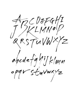 vektör yazı tipleri / el yazısı kaligrafi