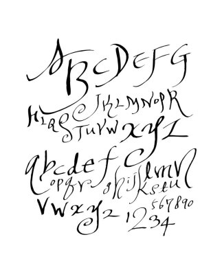 vektör yazı tipleri / el yazısı kaligrafi