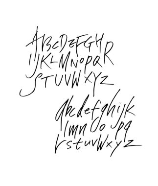 vektör yazı tipleri / el yazısı kaligrafi