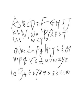 vektör yazı tipleri / el yazısı kaligrafi