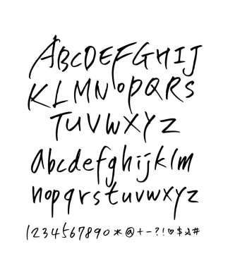 vektör yazı tipleri / el yazısı kaligrafi