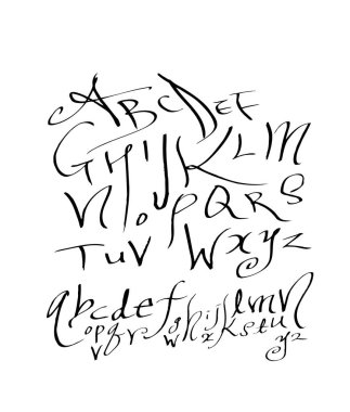 vektör yazı tipleri / el yazısı kaligrafi