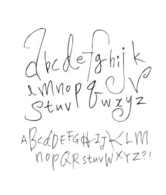 vektör yazı tipleri / el yazısı kaligrafi