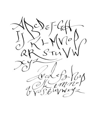 vektör yazı tipleri / el yazısı kaligrafi