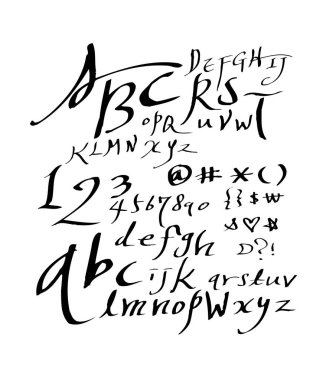 vektör yazı tipleri / el yazısı kaligrafi