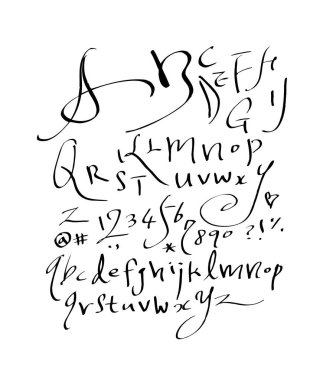 vektör yazı tipleri / el yazısı kaligrafi