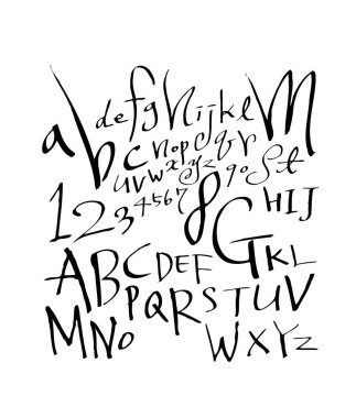 vektör yazı tipleri / el yazısı kaligrafi