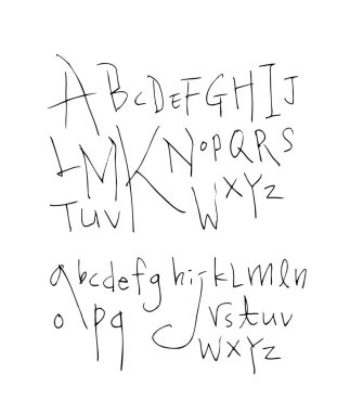 vektör yazı tipleri / el yazısı kaligrafi