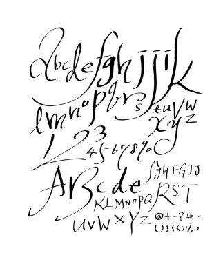 vektör yazı tipleri / el yazısı kaligrafi