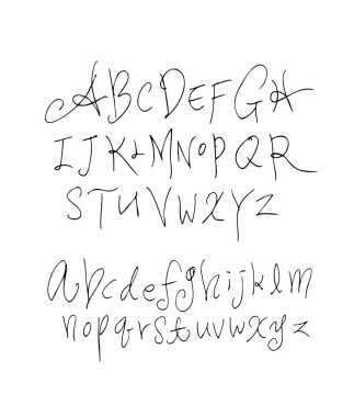 vektör yazı tipleri / el yazısı kaligrafi