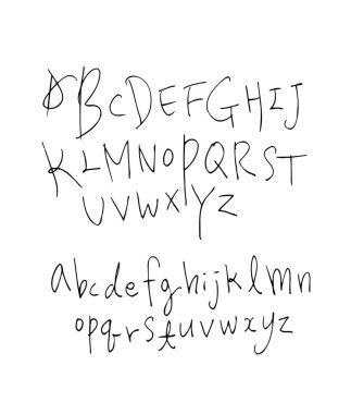 vektör yazı tipleri / el yazısı kaligrafi 