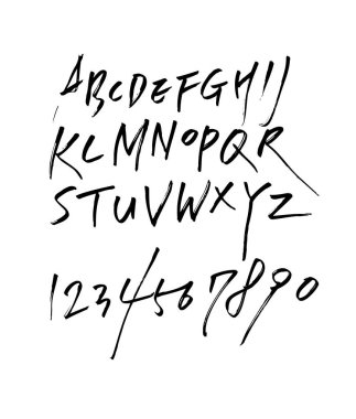 vektör yazı tipleri / el yazısı kaligrafi 