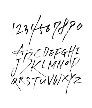 vektör yazı tipleri / el yazısı kaligrafi 