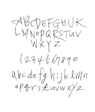 vektör yazı tipleri / el yazısı kaligrafi 