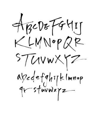 vektör yazı tipleri / el yazısı kaligrafi 