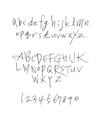 vektör yazı tipleri / el yazısı kaligrafi 