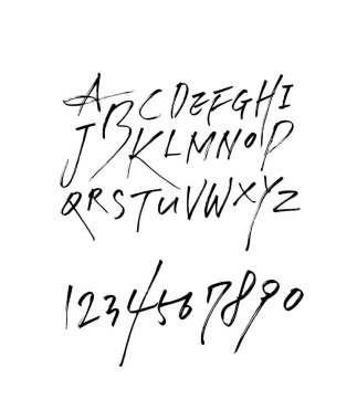 vektör yazı tipleri / el yazısı kaligrafi 