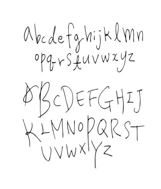 vektör yazı tipleri / el yazısı kaligrafi 