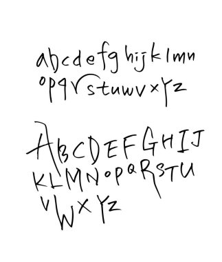 vektör yazı tipleri / el yazısı kaligrafi 