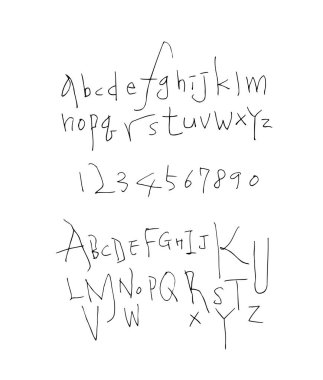 vektör yazı tipleri / el yazısı kaligrafi 