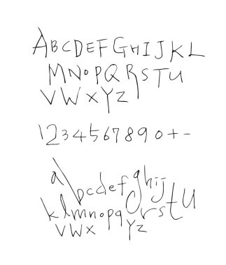 vektör yazı tipleri / el yazısı kaligrafi 