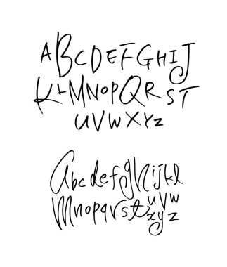 vektör yazı tipleri / el yazısı kaligrafi 