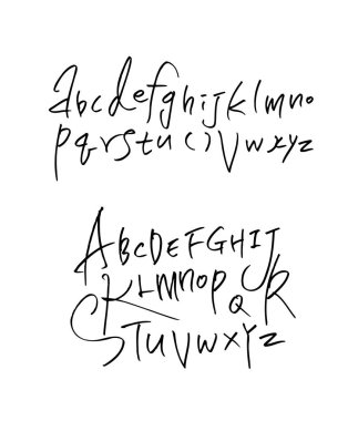 vektör yazı tipleri / el yazısı kaligrafi 