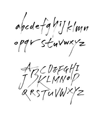 vektör yazı tipleri / el yazısı kaligrafi 