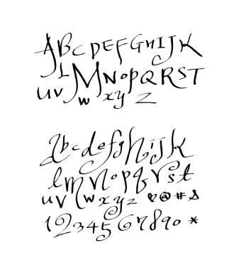 vektör yazı tipleri / el yazısı kaligrafi 