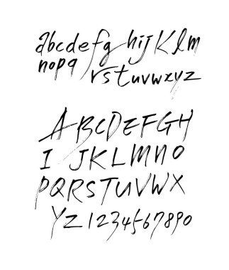 vektör yazı tipleri / el yazısı kaligrafi 