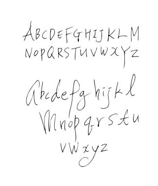 vektör yazı tipleri / el yazısı kaligrafi 