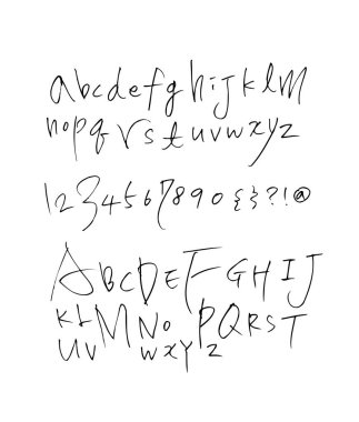 vektör yazı tipleri / el yazısı kaligrafi 