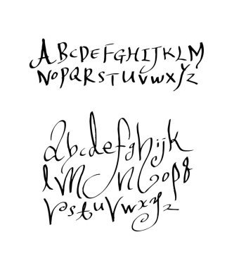 vektör yazı tipleri / el yazısı kaligrafi 