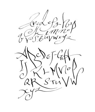 vektör yazı tipleri / el yazısı kaligrafi 