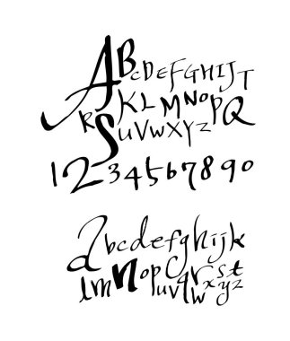 vektör yazı tipleri / el yazısı kaligrafi 