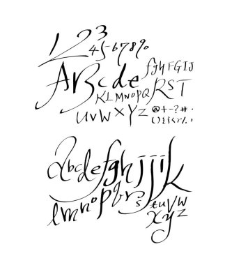 vektör yazı tipleri / el yazısı kaligrafi 