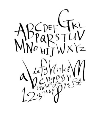 vektör yazı tipleri / el yazısı kaligrafi 