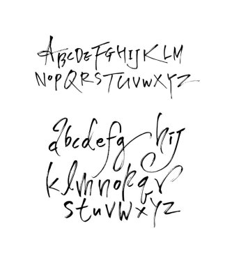 vektör yazı tipleri / el yazısı kaligrafi 