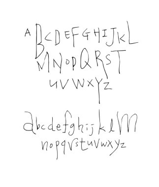 vektör yazı tipleri / el yazısı kaligrafi 