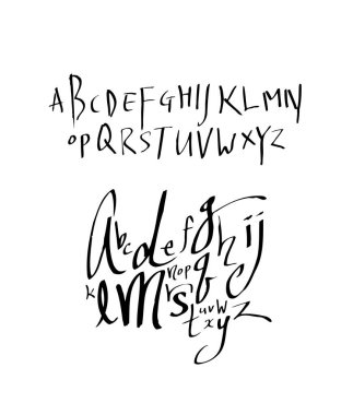 vektör yazı tipleri / el yazısı kaligrafi 