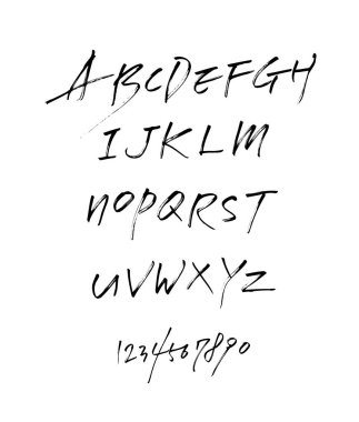 vektör yazı tipleri / el yazısı kaligrafi 