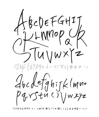 vektör yazı tipleri / el yazısı kaligrafi 