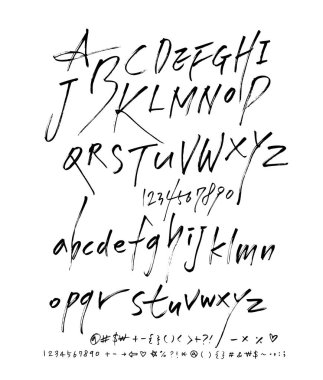 vektör yazı tipleri / el yazısı kaligrafi 