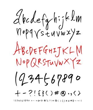 vektör yazı tipleri / el yazısı kaligrafi 