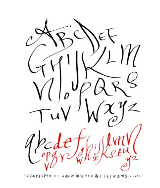 vektör yazı tipleri / el yazısı kaligrafi 