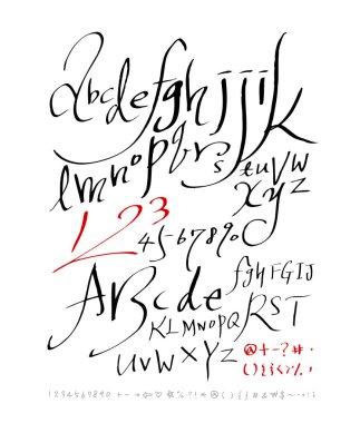 vektör yazı tipleri / el yazısı kaligrafi 