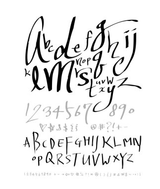 vektör yazı tipleri / el yazısı kaligrafi 