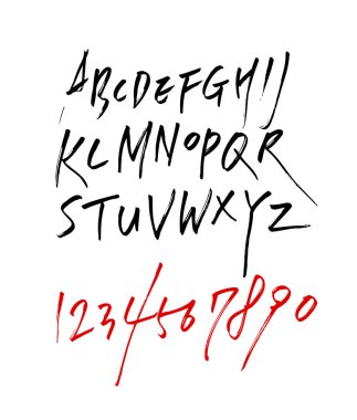 vektör yazı tipleri / el yazısı kaligrafi 