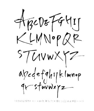 vektör yazı tipleri / el yazısı kaligrafi 