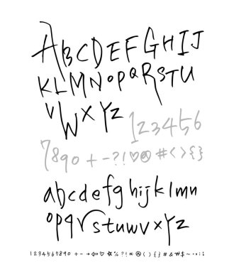 vektör yazı tipleri / el yazısı kaligrafi 